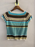 MAGLIA LIST TGM AZZURRO/VERDE A RIGHE