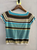 MAGLIA LIST TGM AZZURRO/VERDE A RIGHE