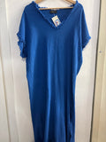 ABITO GG LUXE TGL BLU ROYAL C/BORDO SFRANGIATO