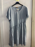 ABITO DONNA TGL AZZURRO CHIARO IN LINO