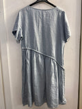 ABITO DONNA TGL AZZURRO CHIARO IN LINO