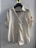 CAMICIA DONNA TGM PANNA C/RIPORTO IN MAGLIA