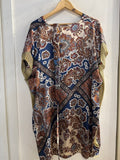 ABITO DONNA TGL FANTASIA BLU/MARRONE
