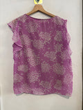 MAGLIA DONNA TG40 LILLA/BIANCO FANTASIA