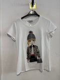 MAGLIA LIUJO TGS BIANCO C/STAMPA E STRASS