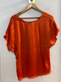MAGLIA DIXIE TGM ARANCIO C/BORDO SFRANGIATO