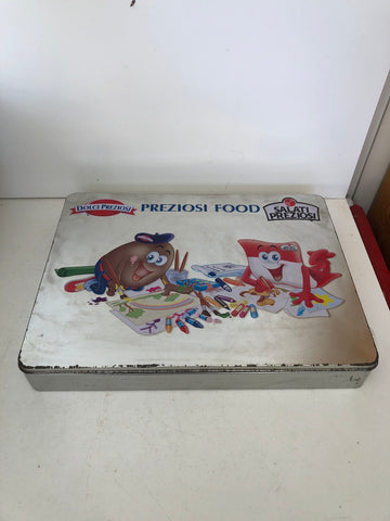 SCATOLA PORTA COLORI DOLCI PREZIOSI IN LATTA H4XL40ZP30 CM