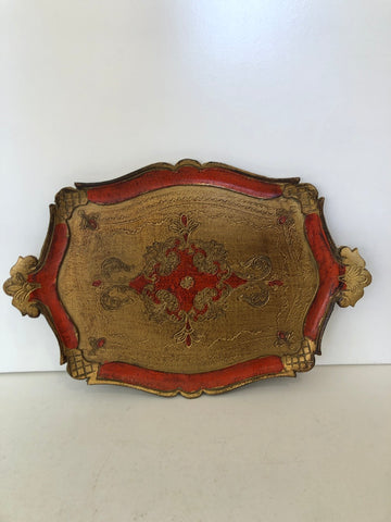 VASSOIO IN STILE FIORENTINO L42X28CM