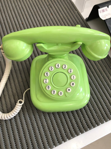 TELEFONO FISSO VERDE TIPO VINTAGE