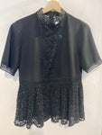 MAGLIA SOTTOGIACCA ZARA TGM NERO C/RIPORTO IN PIZZO