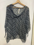 CAMICIA NEWMOON IN SETA TGL NERO/GRIGIO FANTASIA