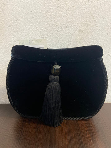 POCHETTE VELLUTO NERO C/TRACOLLA
