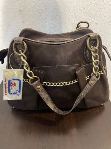 BORSA GALITZINE MARRONE/DORATO
