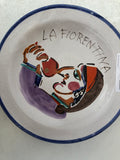 PIATTO CERAMICA DE SIMONE LA FIORENTINA H2XDIAMETRO20 CM