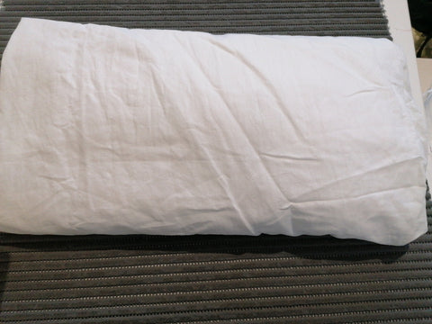 LENZUOLO MATR.C/ANGOLI MISTO LINO BIANCO