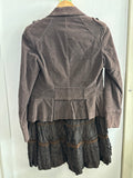 GONNA+GIACCA T. IN VELLUTO E ORGANZA MARRONE