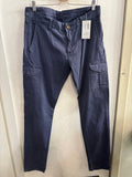 PANTALONE CARGO TG 48 BLU COTONE UOMO