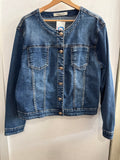 GIUBBINO JEANS KISS PINK TG3XL BLU DONNA