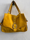 BORSA TRACOLLA VERA PELLE GIALLO