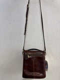BORSELLO TONY PEROTTI IN VERA PELLE MARRONE