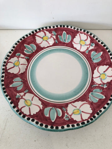 PIATTO PIANO IN CERAMICA SOLIMENE H2XDIAMETRO24 CM