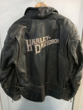 GIUBOTTO HARLEY DAVIDSON SIZE L IN PELLE MARRONE C/PROTEZIONI SPALLE