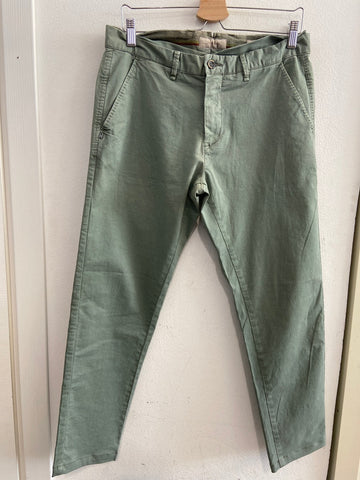 PANTALONE HERMITAGE TG48 VERDE PASTELLO UOMO