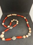 COLLANA PASTA DI CORALLO E METALLO