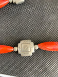 COLLANA PASTA DI CORALLO E METALLO