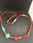 COLLANA PASTA DI CORALLO E METALLO