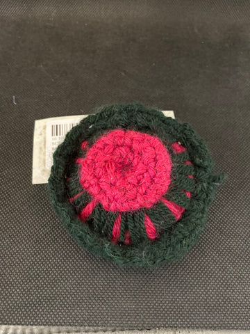 SPILLA IN MAGLIA VERDE/FUCSIA