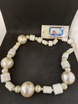 COLLANA PERLE/PIETRE BIANCHE