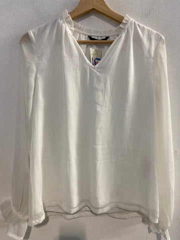 MAGLIA DONNA ONLY TG40 BIANCO C/ROUGE