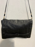 POCHETTE VINTAGE IN PELLE NERA C/TRACOLLA