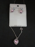 COLLANA+ORECCHINI FIORE PIETRA E STRASS