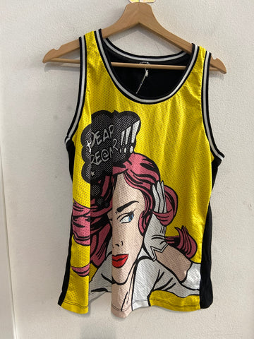 CANOTTA MP T-SHIRT TGM GIALLO TRAFORATO C/STAMPA POPART