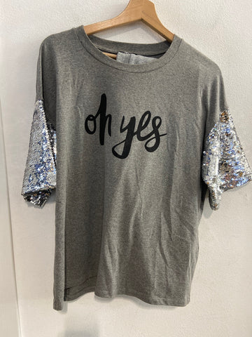 PANTALONE+MAGLIA MP T-SHIRT TGM GRIGIO C/PAILETTES