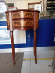 COMODINO ALTO DUE CASSETTI TIPO INTARSIATO STILE SORRENTINO H80XL50XP30
