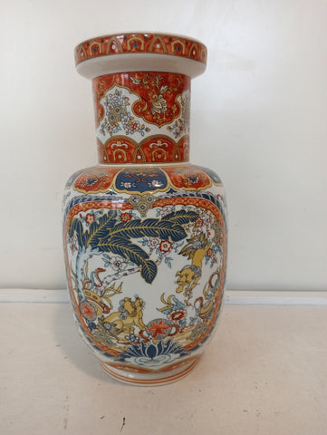VASO IN CERAMICA STILE ORIENTALE H30XDIAMETRO9 CM ( CON IMPERFEZIONE )