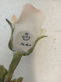 ROSA IN PORCELLANA CAPODIMONTE H2XL10XP5 CM