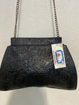 BORSA MISSONI IN PELLE NERA C/TRACOLLA VINTAGE