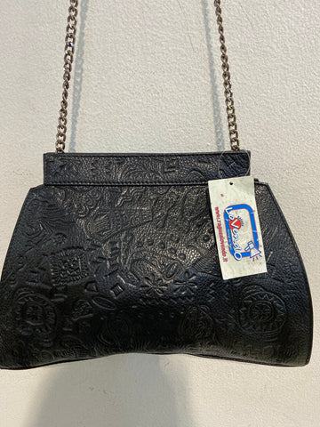 BORSA MISSONI IN PELLE NERA C/TRACOLLA VINTAGE