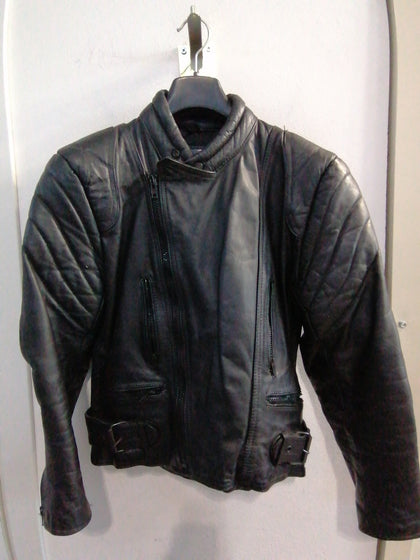 GIUBBOTTO MOTO SURPLUS TG 44 PELLE NERA
