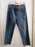 JEANS CARLA FERRONI TG46 BLU C/BORCHIETTE