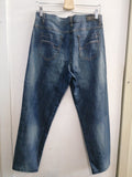 JEANS CARLA FERRONI TG46 BLU C/BORCHIETTE