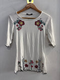MAGLIA DESIGUAL TGS BIANCO C/STAMPA FIORI