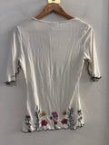 MAGLIA DESIGUAL TGS BIANCO C/STAMPA FIORI