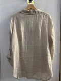 CAMICIA DONNA TGXL IN LINO BEIGE