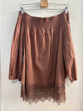 MAGLIA BARCHETTA OLTRE TG50 MARRONE C/RICAMO