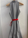 ABITO SUSYMIX TGM A RIGHE NERO/BIANCO C/CINTURA ROSSA